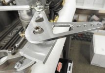 Alky's Bell Crank for Older Style SB Chev Hilborns  with 2 Bolt stacks  - Bellcrank-  Kit with Link